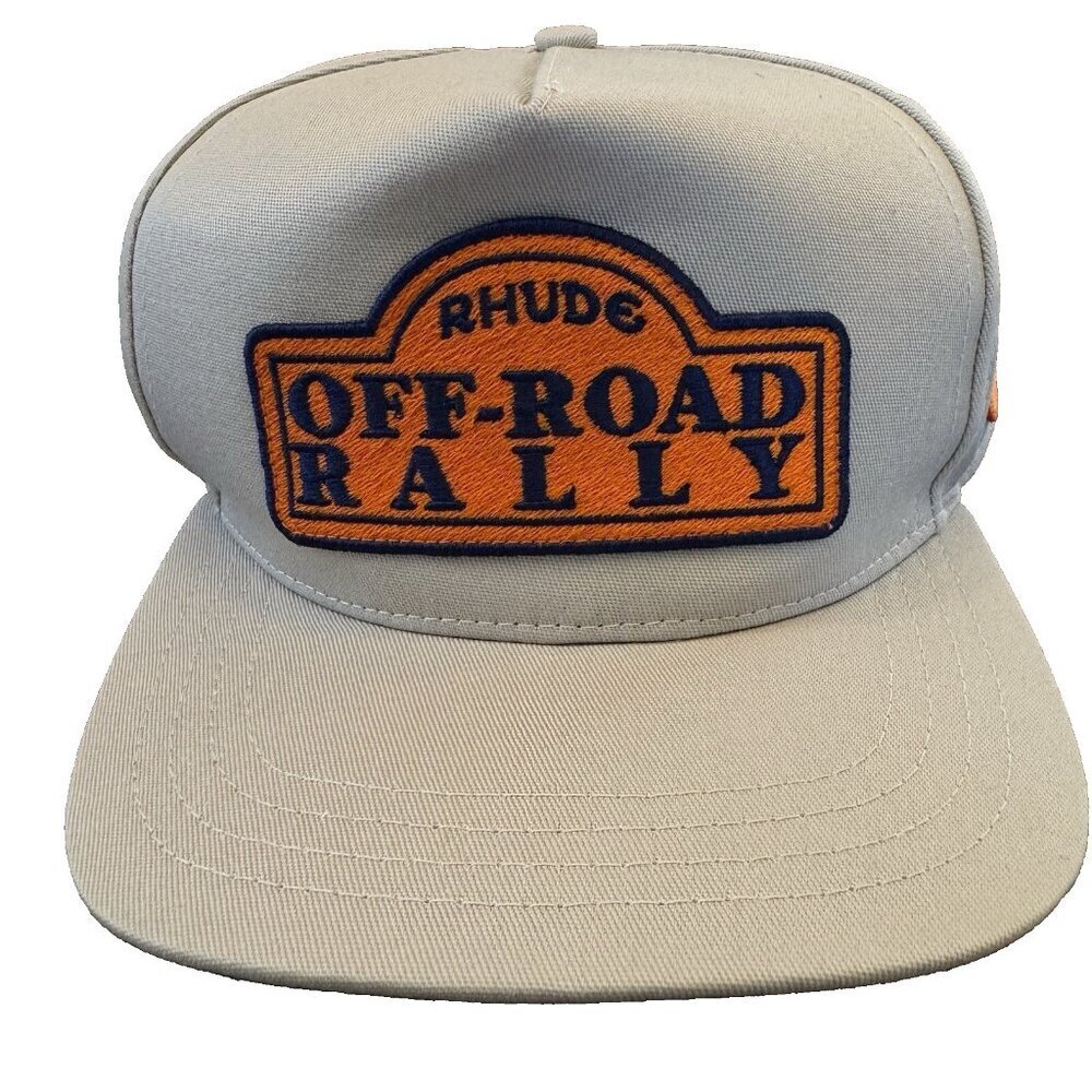 Rhude Desert Off-Road Racing Team Snapback Hat Tan Authentic NEW